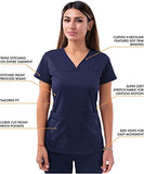 Adar - P4210 Women's Sweetheart V-Neck Scrub Top